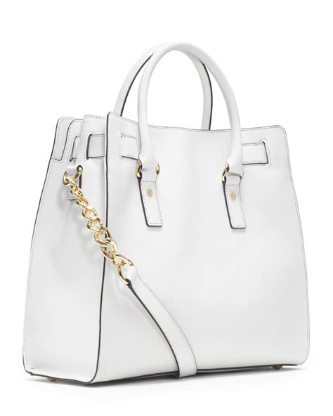 michael michael kors hamilton saffiano large white tote|michael kors sullivan medium tote.